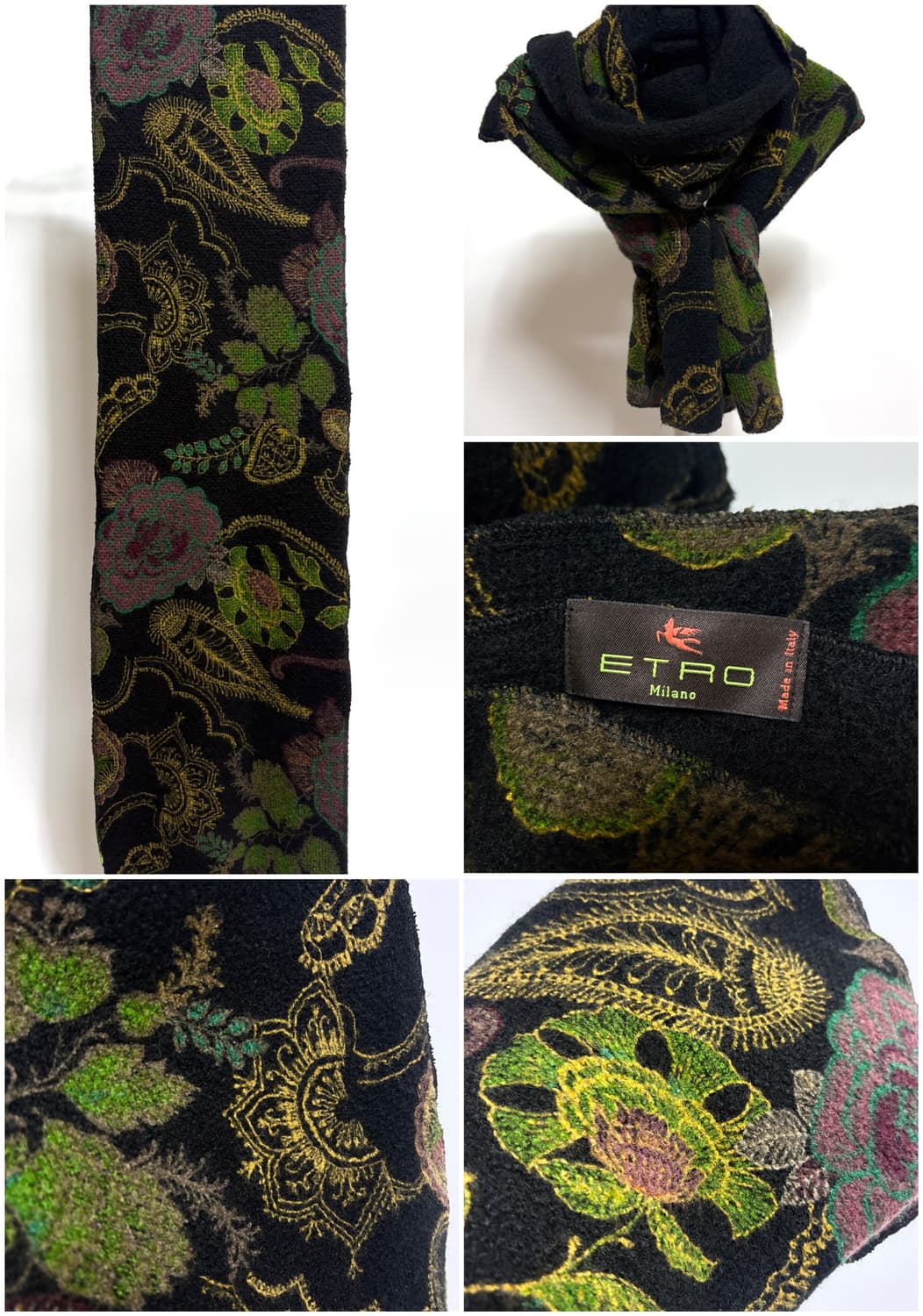 ETRO 에트로 기모 울100% 양면 스카프 상품이미지1