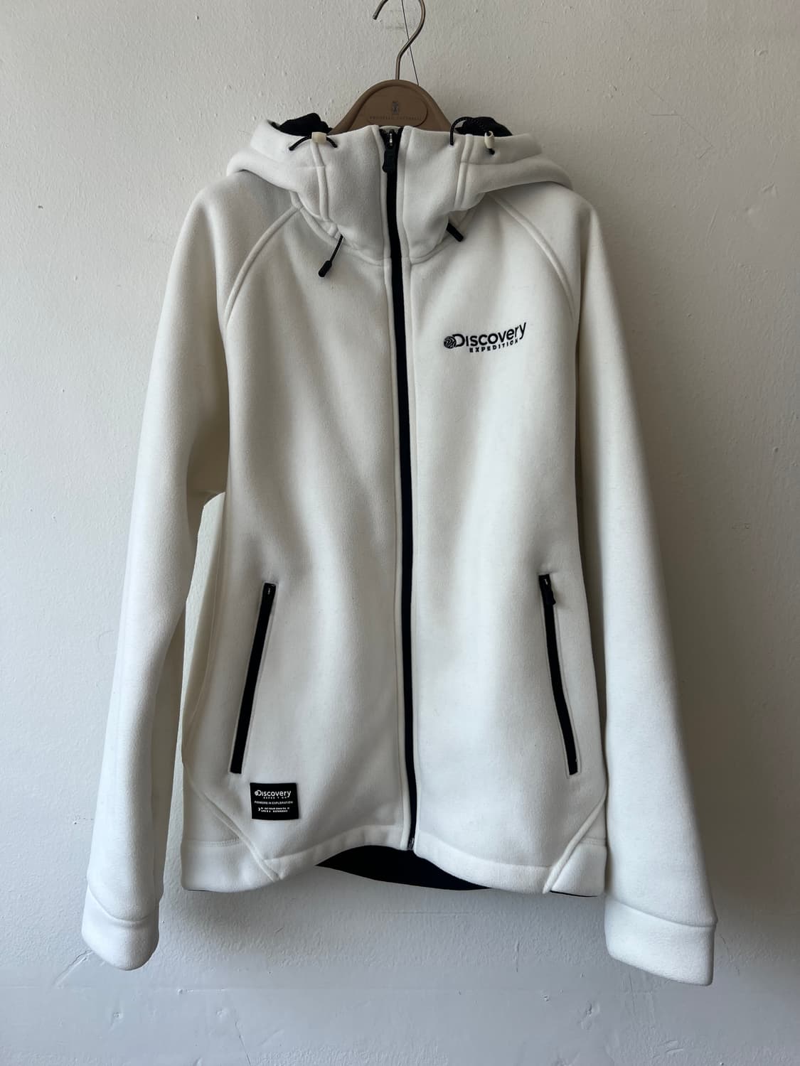 디스커버리 남성 아이보리 후드집업점퍼 플리츠점퍼 상품이미지2