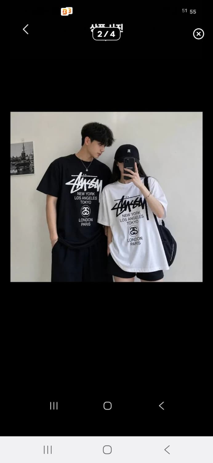스투시 월드투어 반팔티 화이트M 상품이미지2