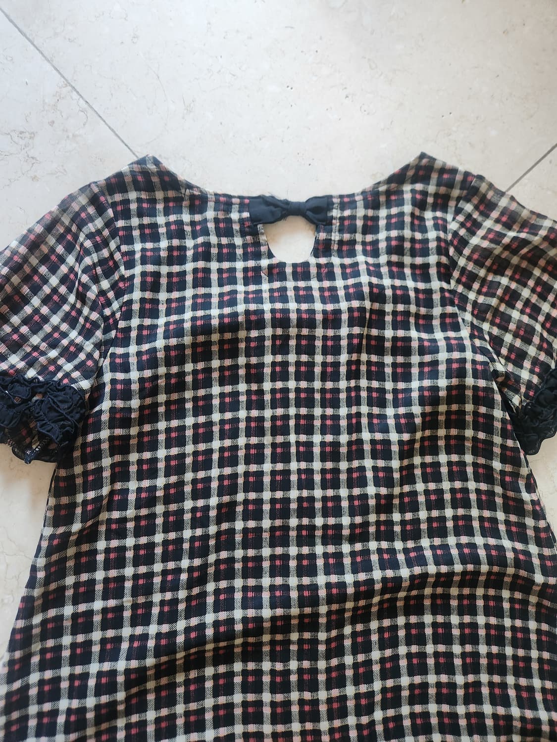 빈티지 캐캐체깔 미니 원피스 상품이미지4