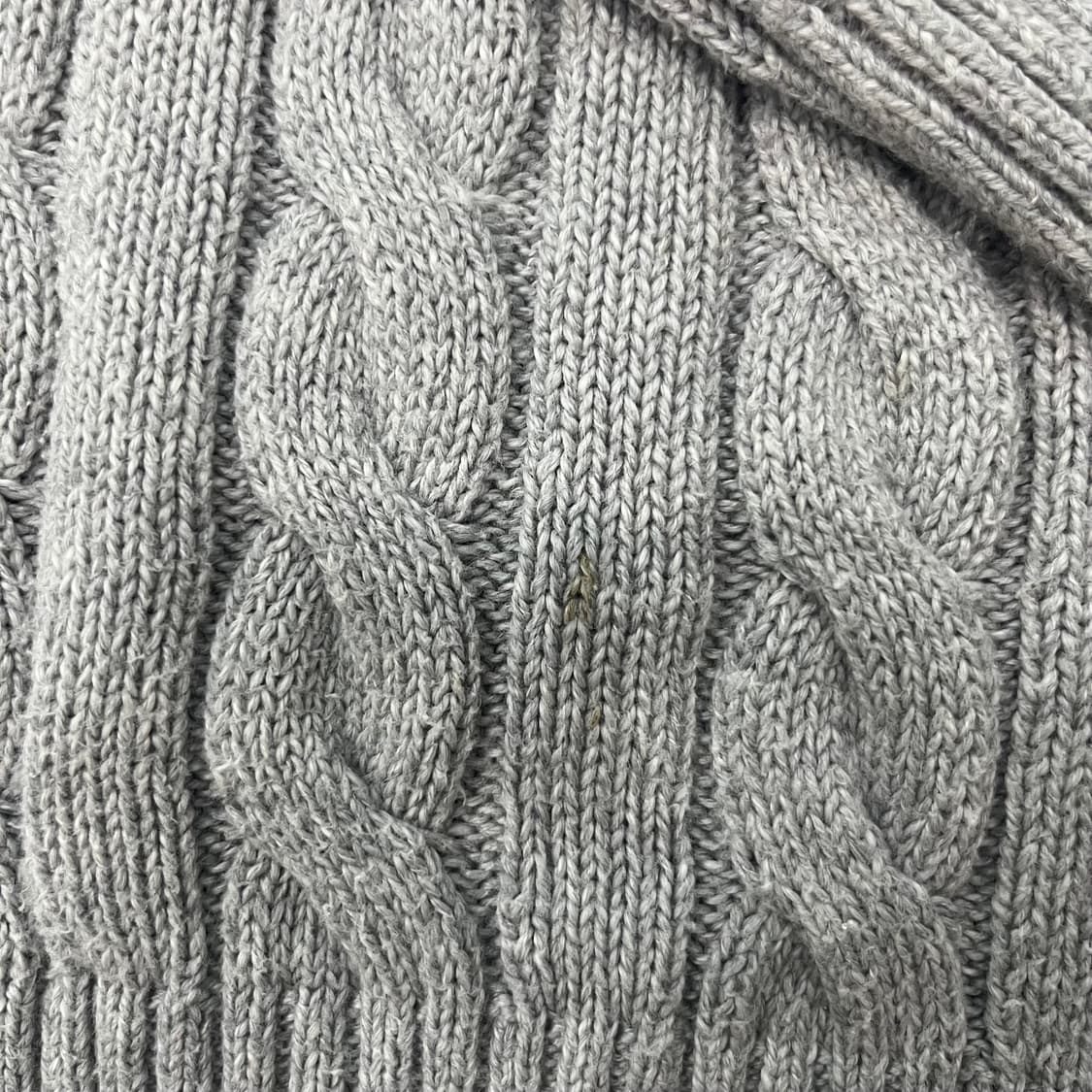 (QR정품) 폴로 그레이 케이블 니트 상품이미지5