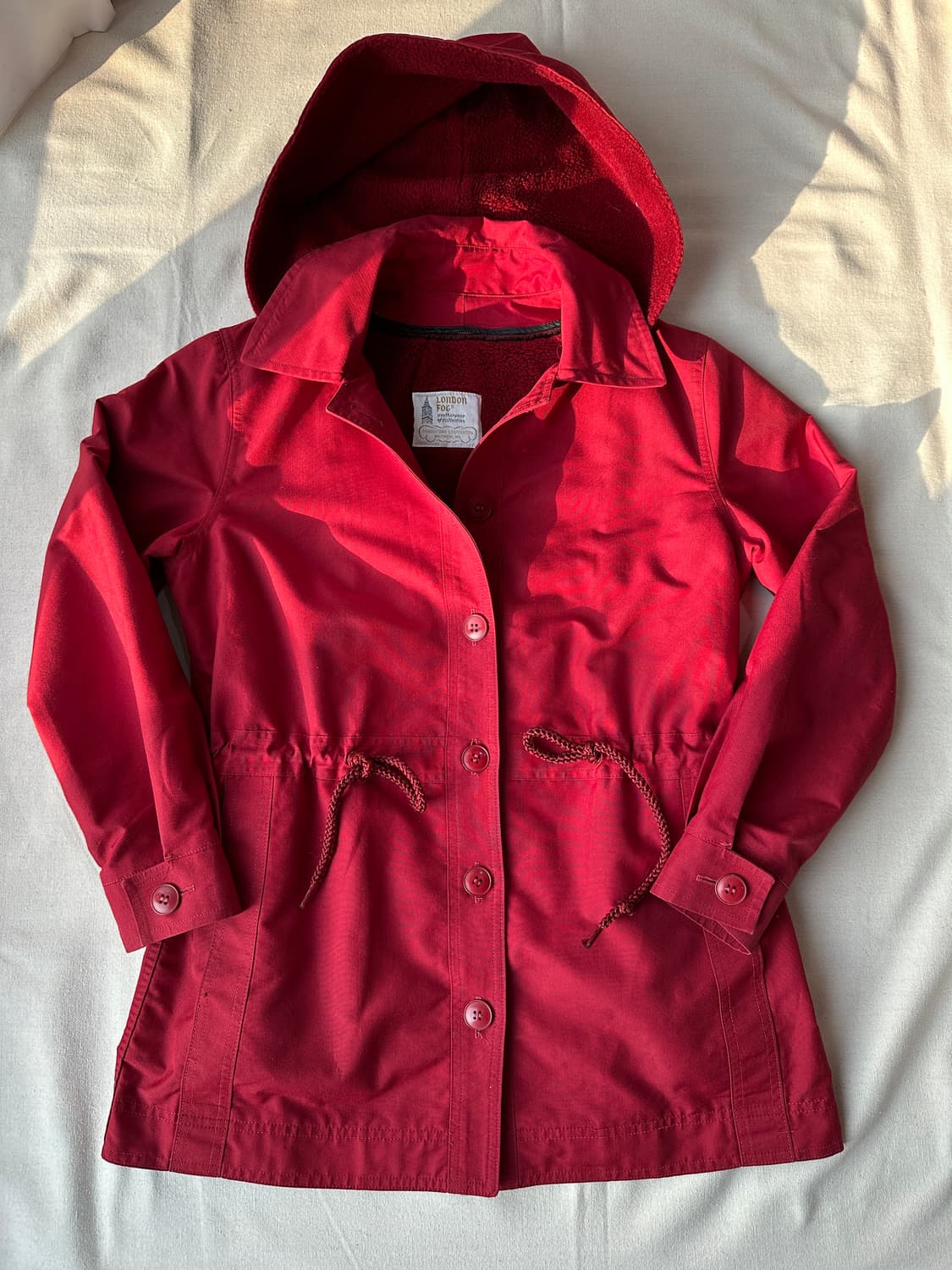 런던포그 후디드 코트 버건디 8 REG 상품이미지1