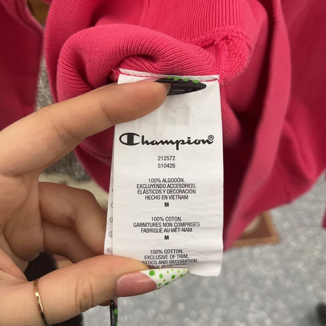 챔피온 리버스위브 Y2K 00's 핫핑크 맨투맨 M C09014 상품이미지6
