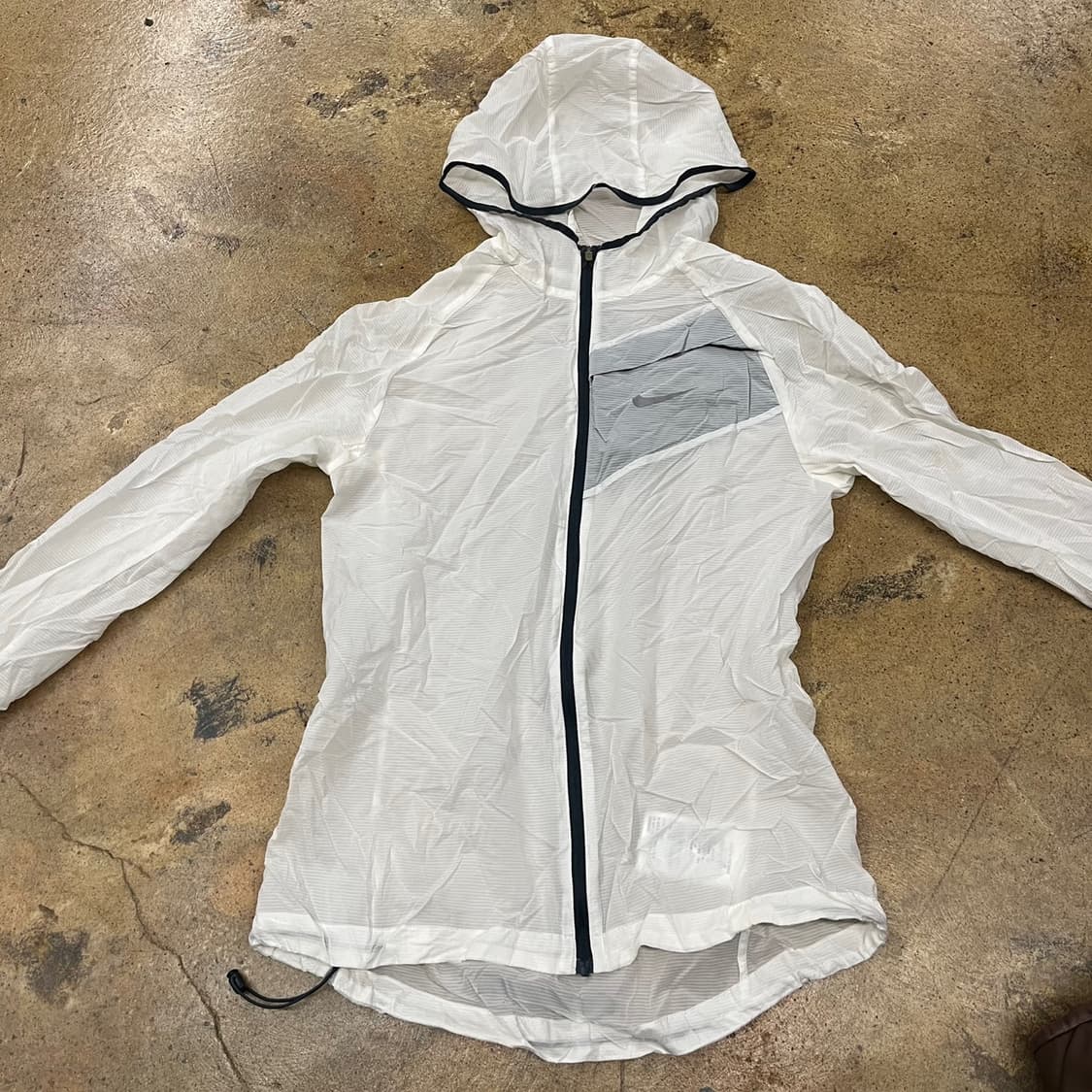 [정품/M] 나이키 화이트 바람막이 후드집업 b14 상품이미지3