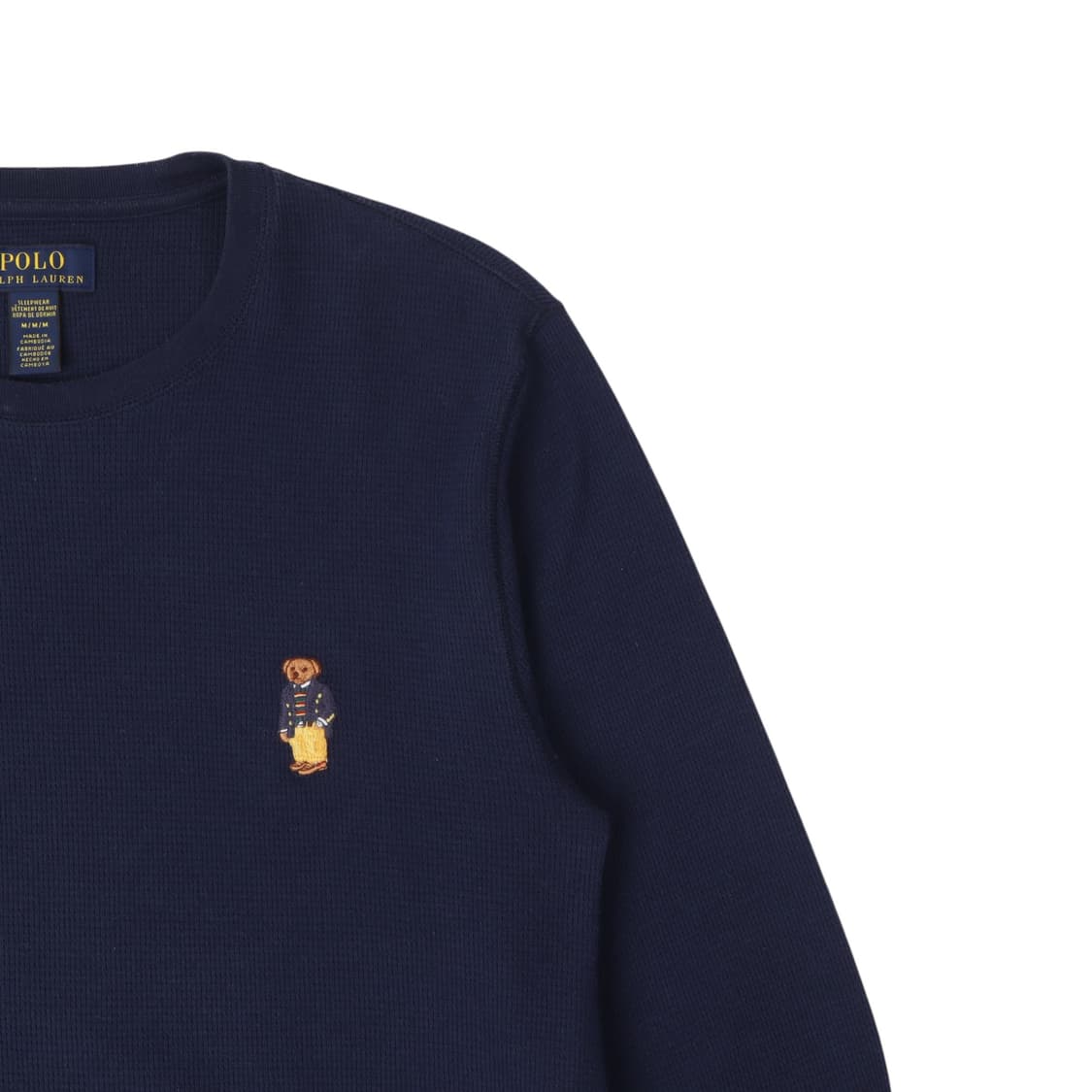 폴로 랄프로렌 네이비 폴로베어 와플 롱슬리브 상품이미지3