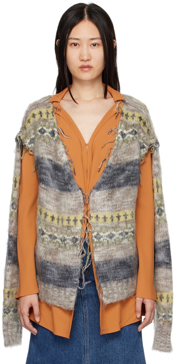 PERVERZE Blend Border Knit Cardigan 상품이미지1