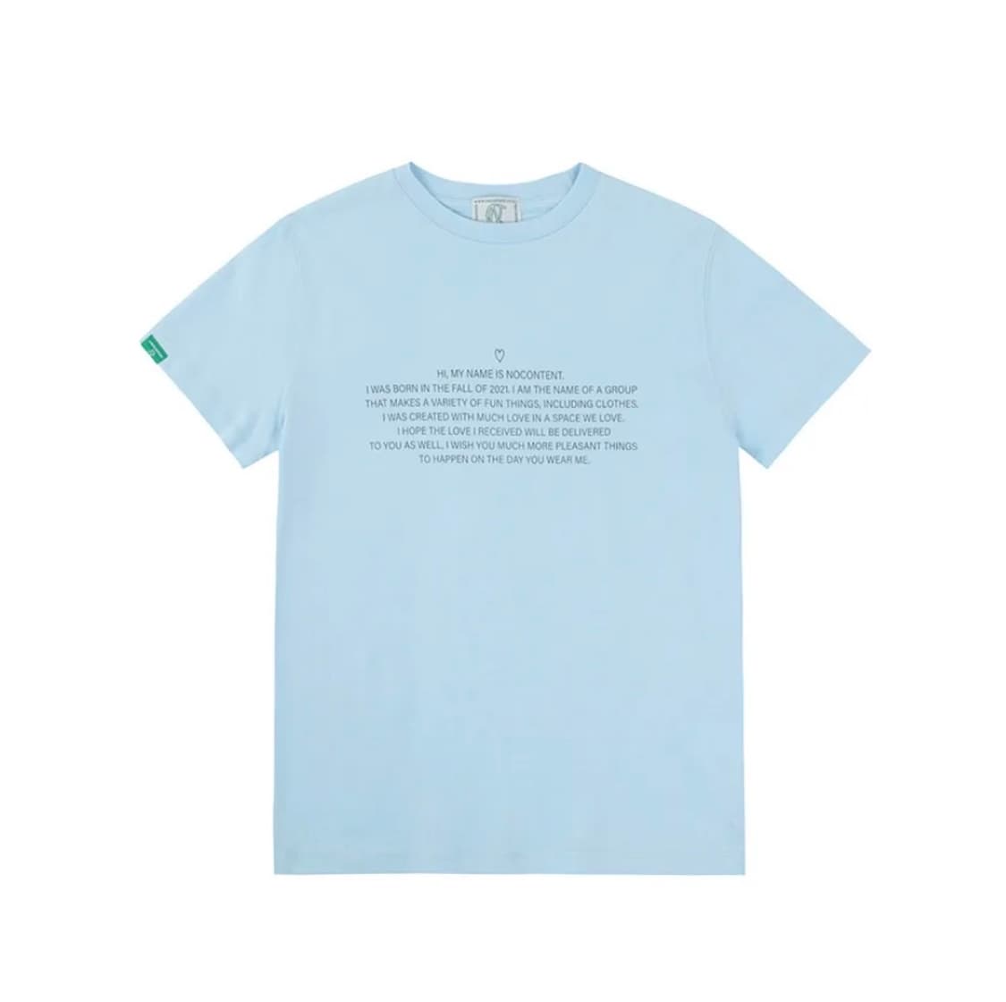 노컨텐츠 Lettering T _ Sky blue 상품이미지2