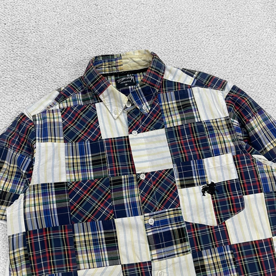 스투시 Stussy 00s 패치 워크 반팔 셔츠 상품이미지2