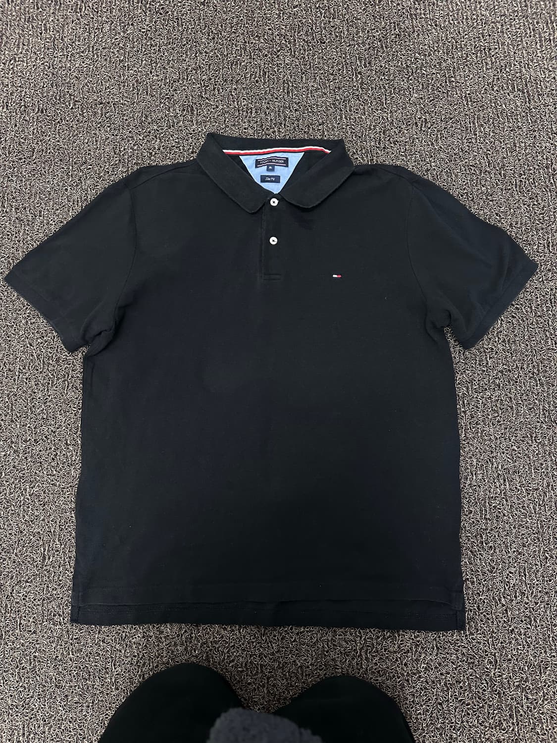 타미힐피거 카라티 반팔티셔츠 블랙 XL 상품이미지1