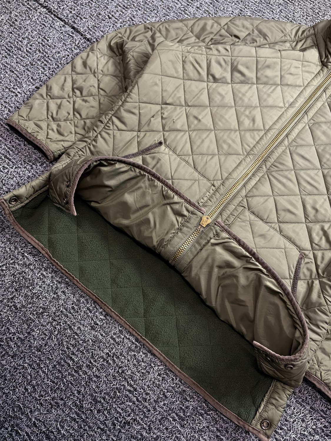 폴로 랄프로렌 아메카지 올리브 기모 퀼팅 자켓 2039 상품이미지3