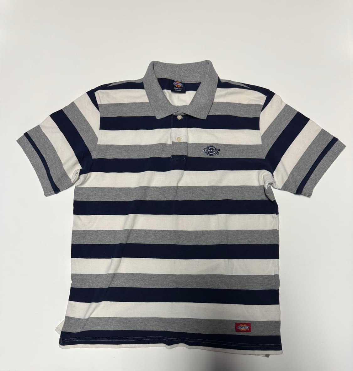 디키즈 올드스쿨 스트라이프 폴로 반팔 카라 티셔츠 L XL 상품이미지1