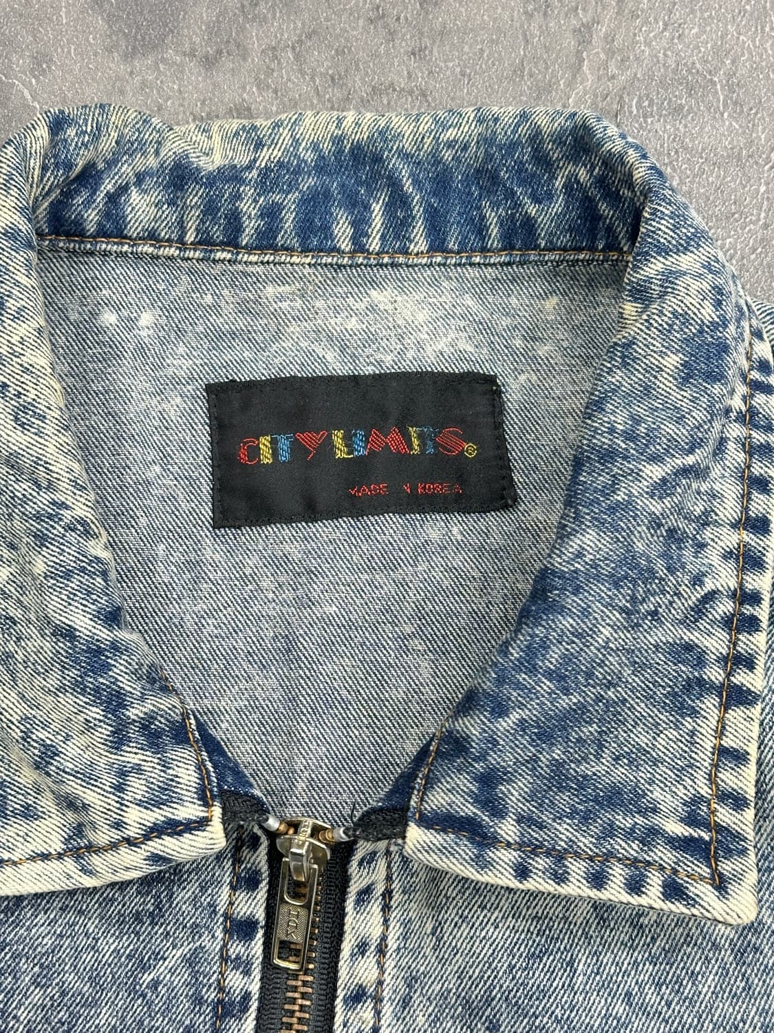 빈티지 워싱 데님 봄버 자켓 상품이미지5