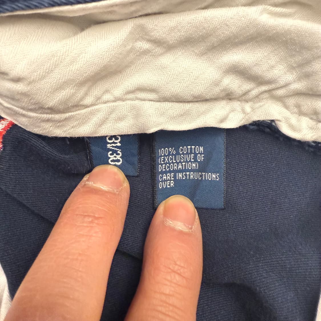 폴로 네이비 깃발 자수 면바지 p2001 상품이미지3