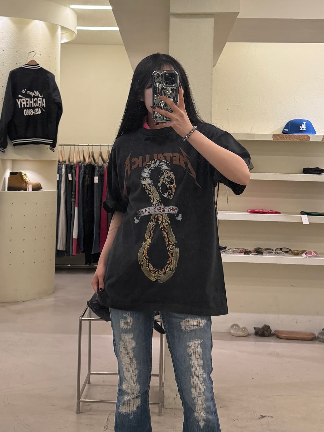 빈티지 메탈리카 푸시헤드 아트웍 반팔티셔츠 U1324 상품이미지1