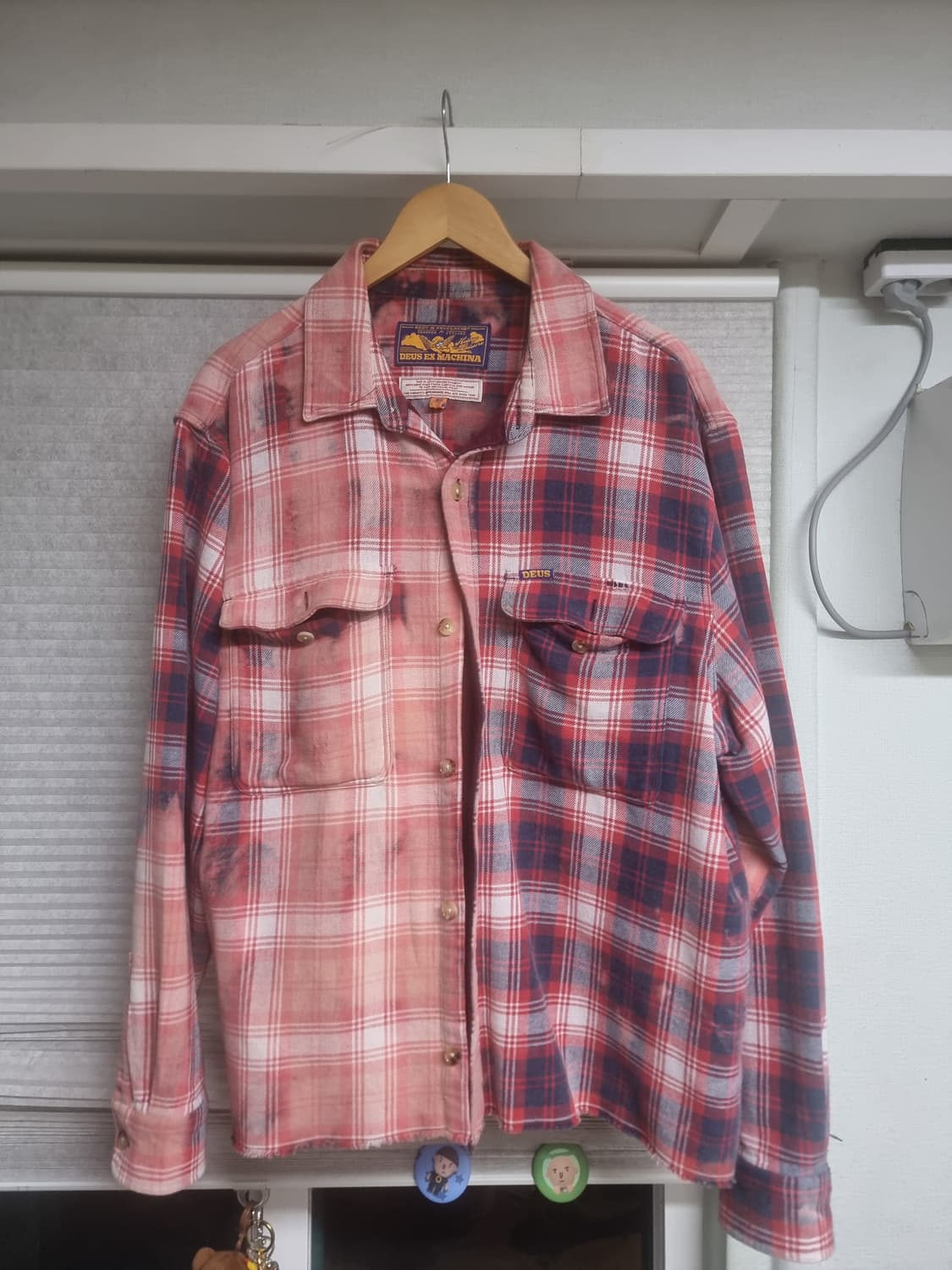 데우스 엑스 마키나 체크셔츠 핑크 상품이미지1