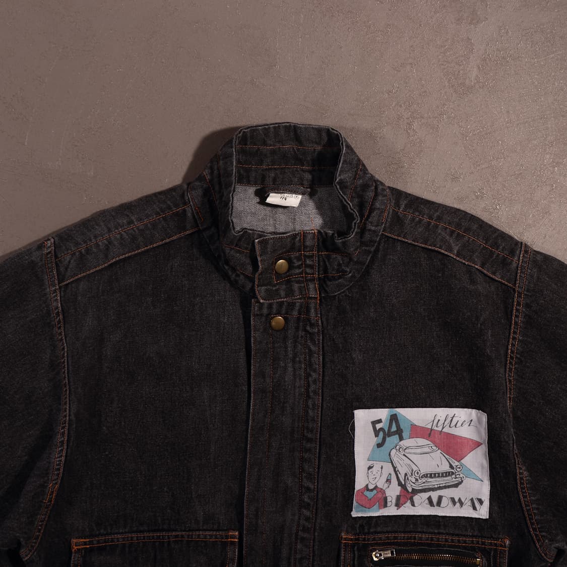 빈티지 흑청 봄버자켓 상품이미지2