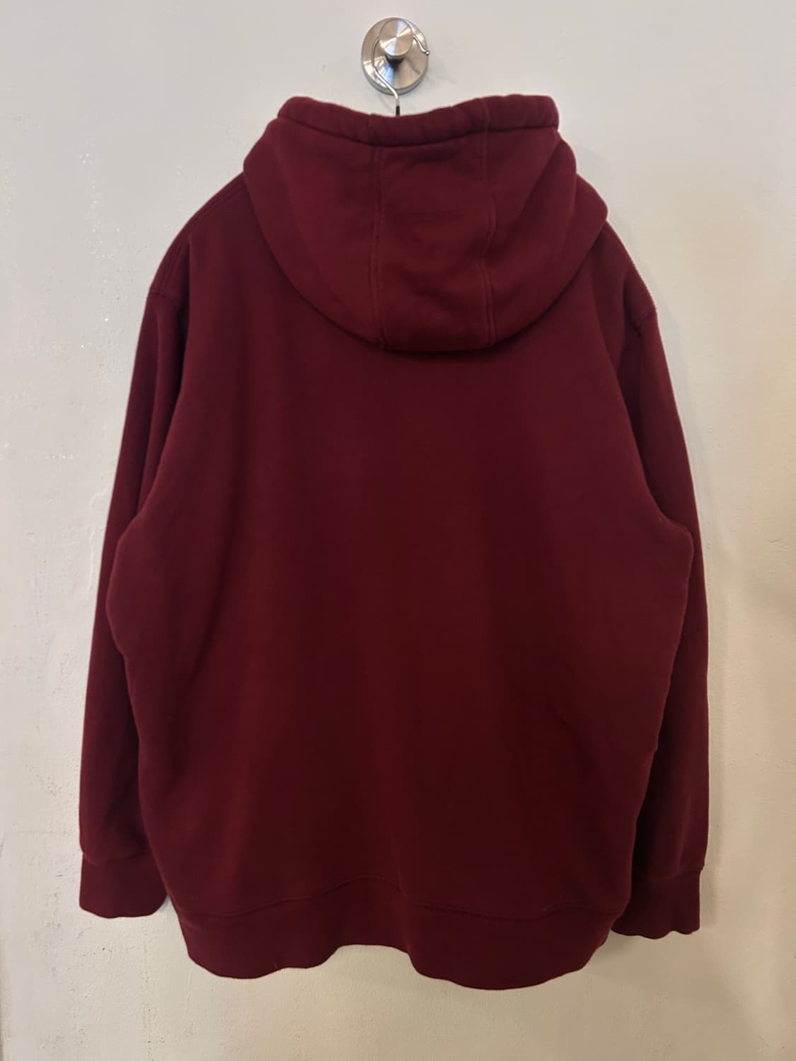 유니클로 양털 후드집업 XL 버건디 상품이미지5