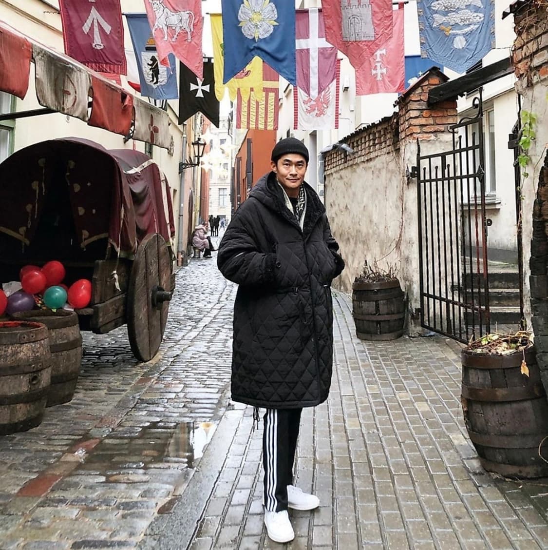 송지오옴므 리버시블 퀄팅 롱 점퍼 90 상품이미지1