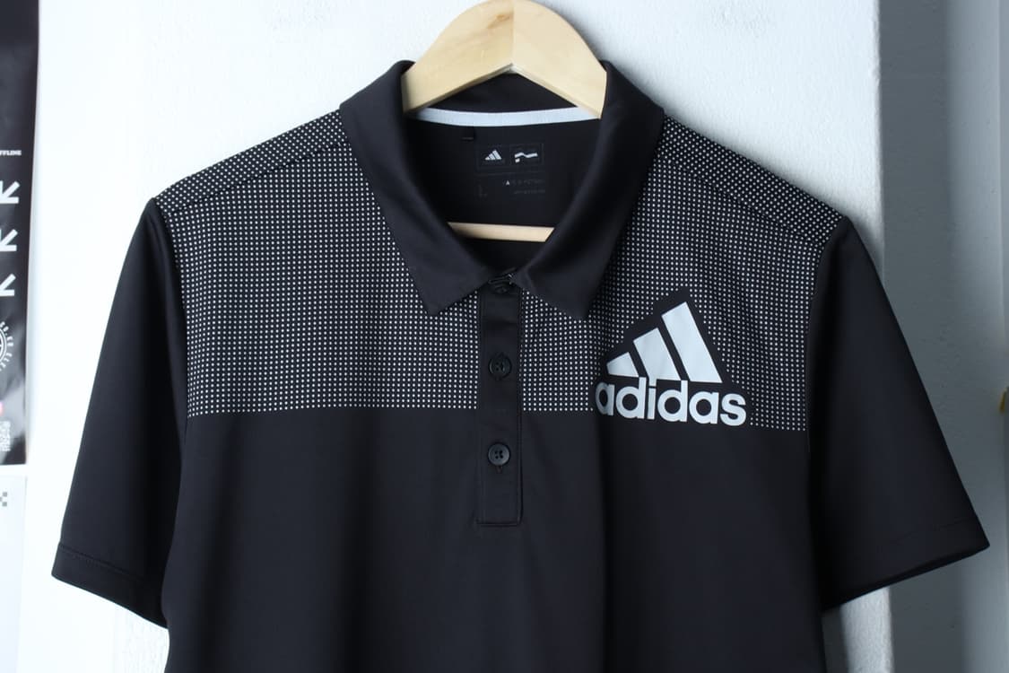 (L-XL) 아디다스 반팔 카라 티셔츠 골프 기능성 빅로고-H31750 상품이미지3