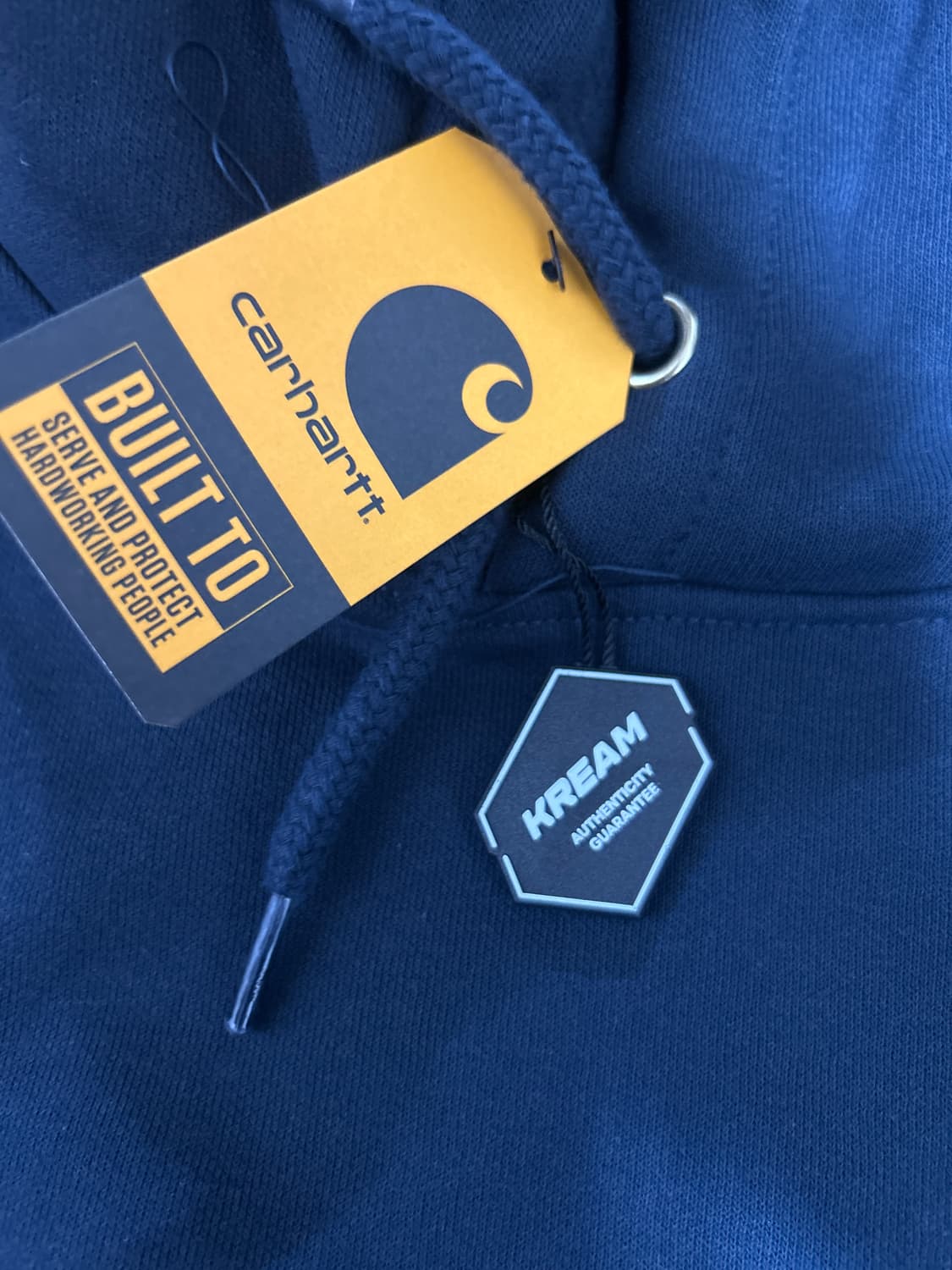 칼하트 루즈핏 미드웨이트 레귤러 후드 뉴 네이비 상품이미지3