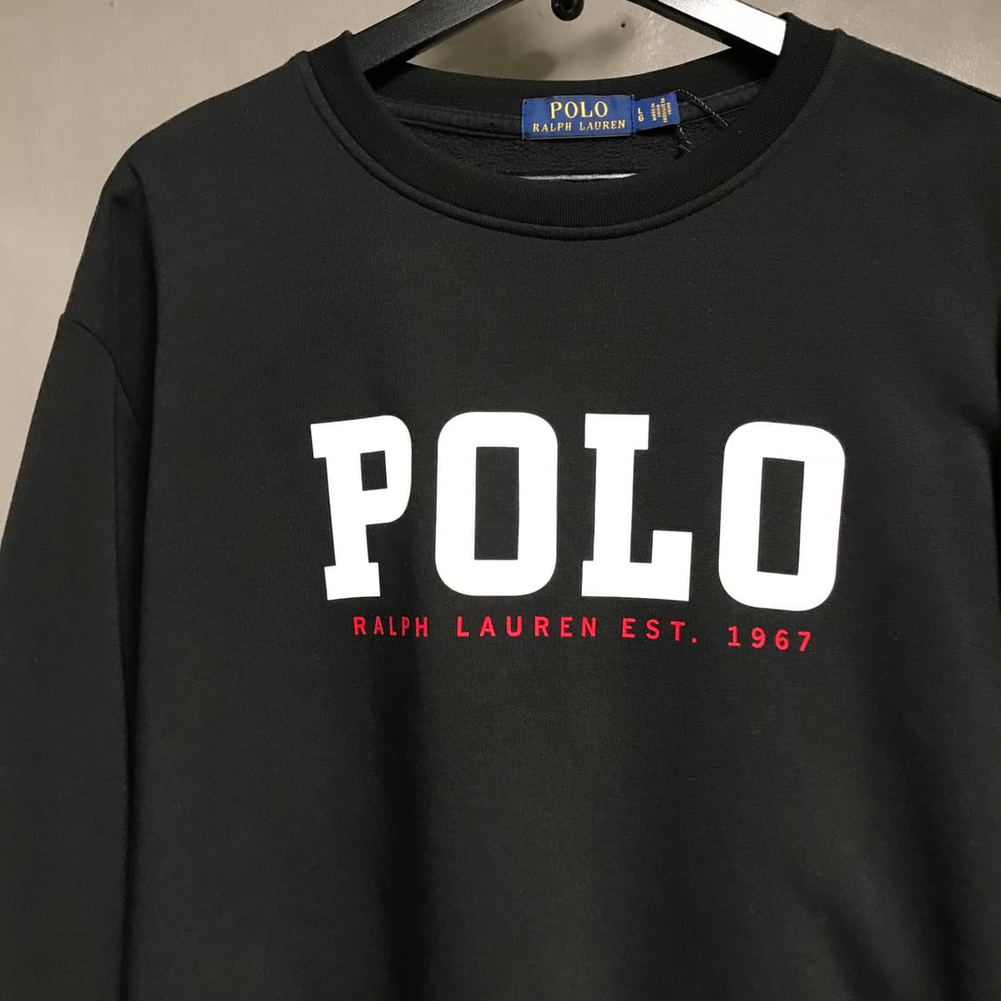폴로 랄프로렌 맨투맨 블랙 L 상품이미지4
