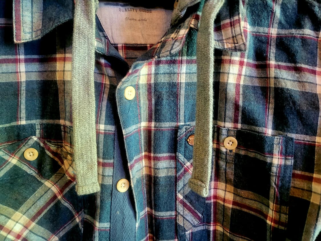 [미사용 새상품] Thursday Island  후드 탈부착 체크셔츠 상품이미지6