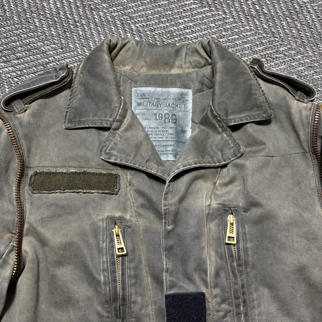 80s 자딕앤볼테르 밀리터리 야상 자켓 (S) 상품이미지3