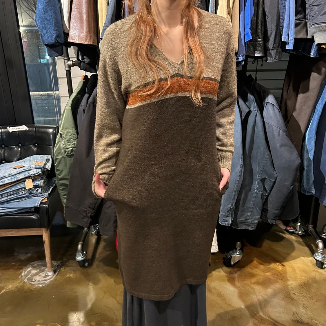 OS) 70-80's 이세이 미야케 All Style 롱 니트 원피스 상품이미지8