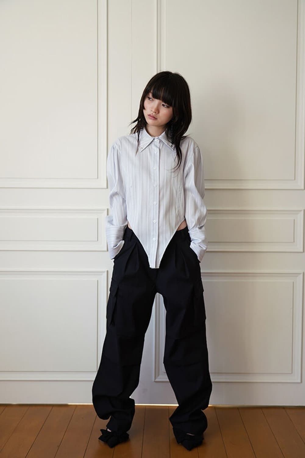 DARED bikini line metal stripe shirt 상품이미지1