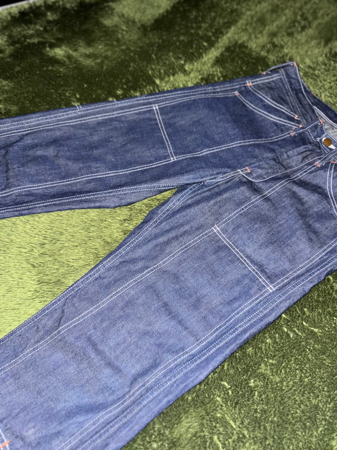 [30] 풀카운트 더블니 포켓 디테일 신치백 워크 팬츠 인디고 상품이미지7