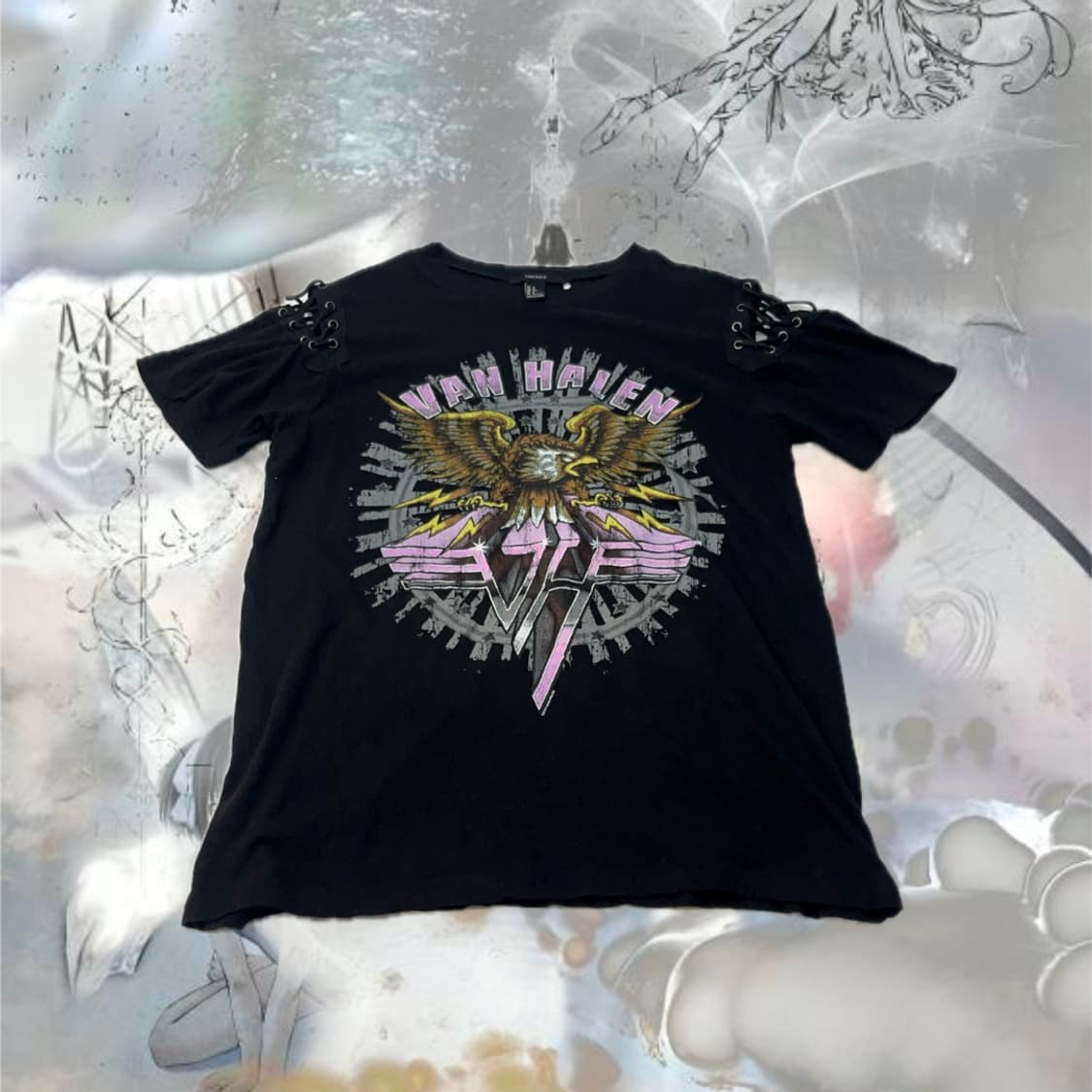Van Halen eagle shoulder eyelet t-shirt 상품이미지5