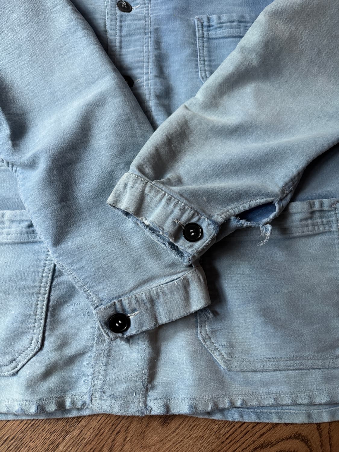 [M]5~60's 빈티지 페이딩 몰스킨 프렌치 워크자켓 상품이미지5