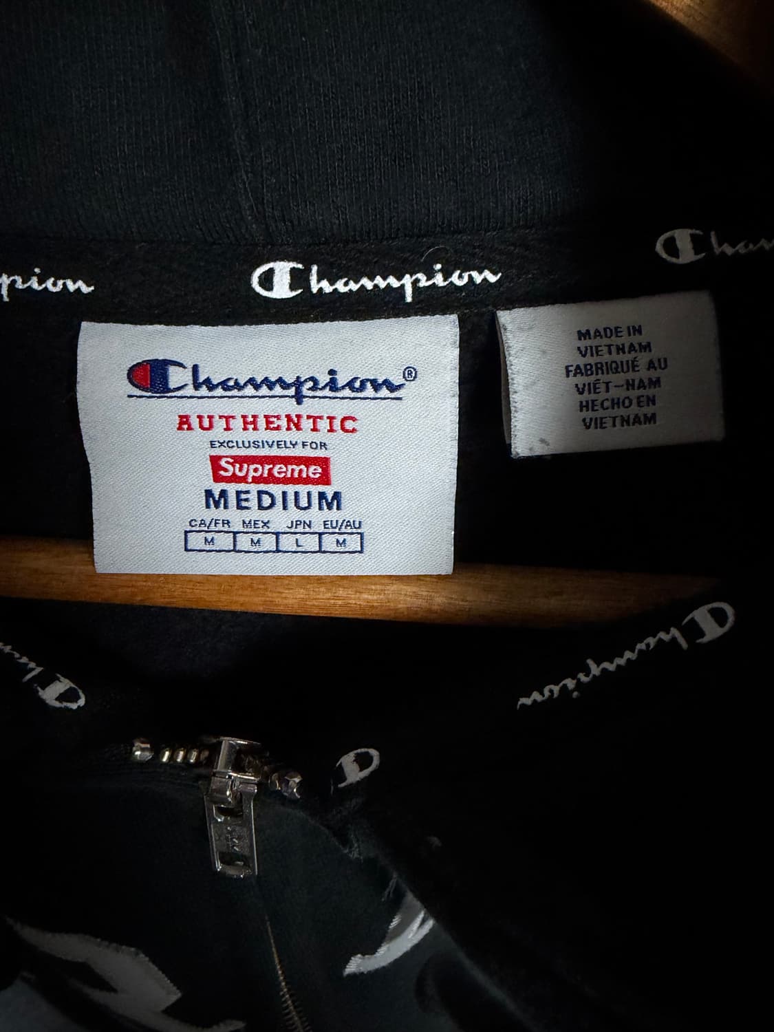 슈프림 챔피온 후드집업 M 상품이미지2
