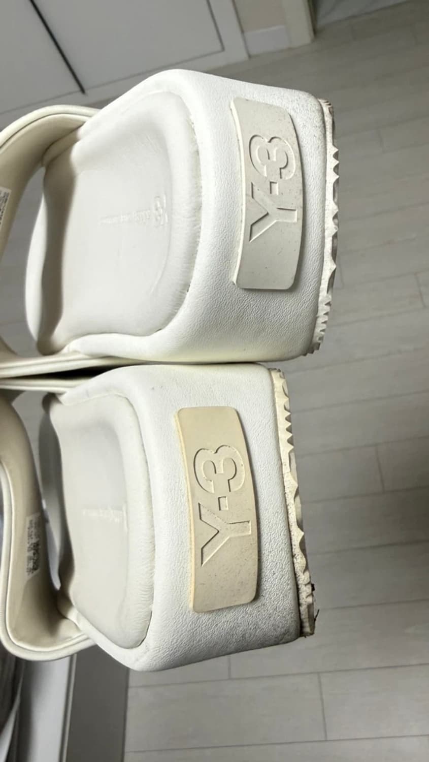 Y-3 아디다스 화이트 슬라이드 슬리퍼 275 상품이미지6