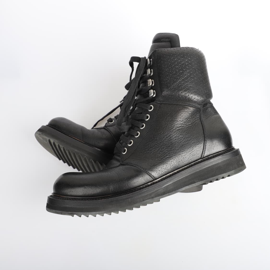 42 / Rick Owens 릭오웬스 레더 부츠 하이탑 블랙 상품이미지7