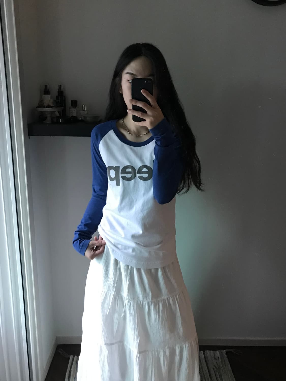 지프 중앙 스펠아웃 나그랑 긴팔 슬리브티 상품이미지4