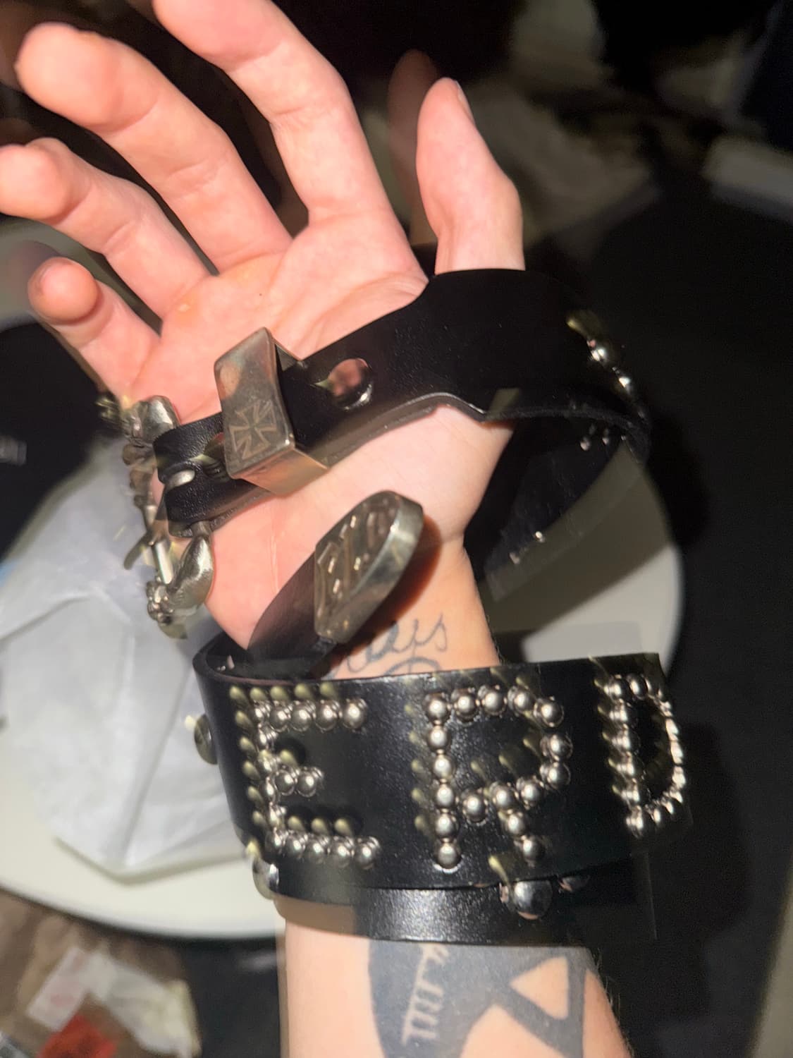 (105) ERD 앙팡리쉬 데프리메 ‘ERD’ 로고 스터드 벨트 상품이미지1