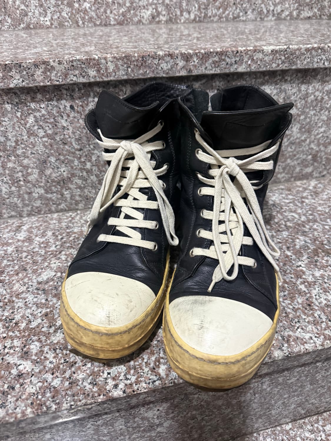 릭오웬스 라몬즈 레더 하이 40 사이즈 상품이미지1