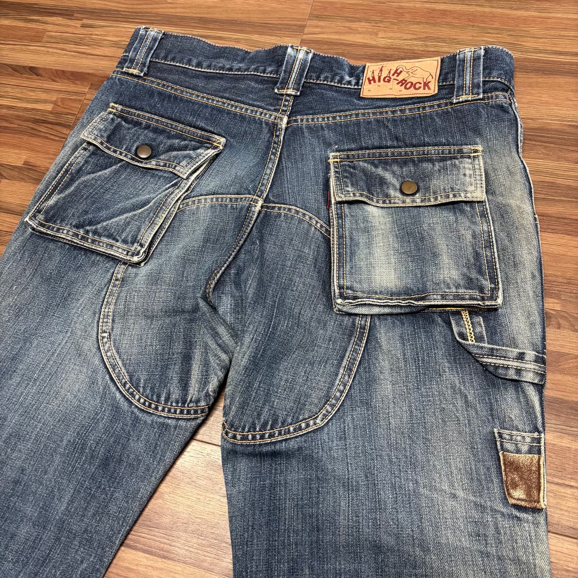 하이락 high rock 코지마 빈티지 더블니 카펜터 워크 데님 팬츠 상품이미지5
