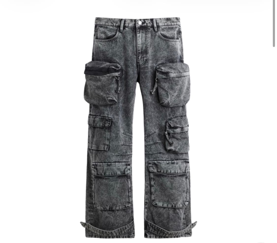 자라 utility pocket jean gray M 상품이미지1