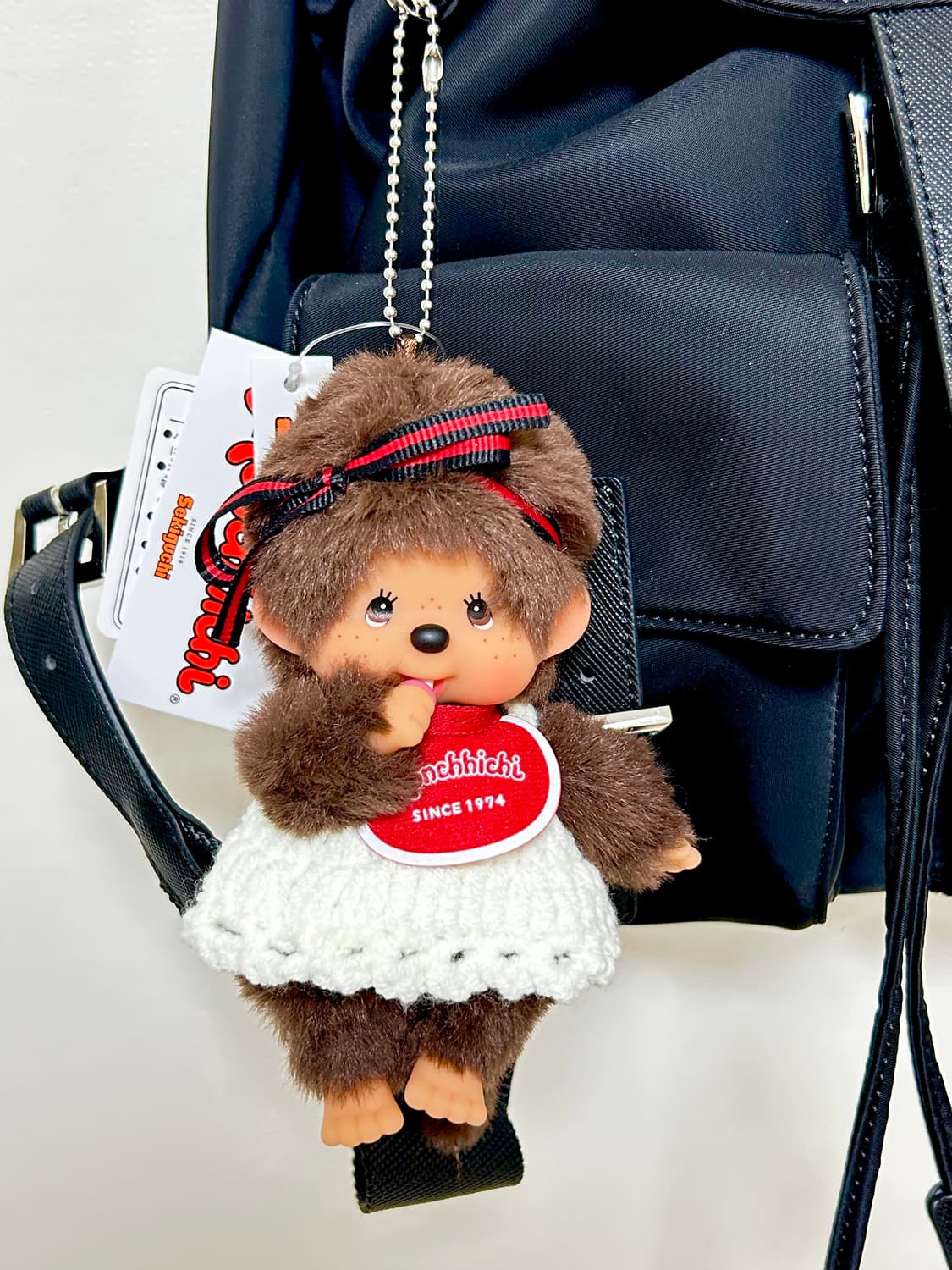 (22)정품몬치치-💛❤️화이트 니트원피스 상품이미지6