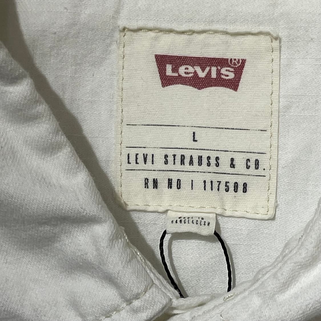 (L) Levi's 리바이스 코튼 화이트 웨스턴 셔츠 상품이미지6
