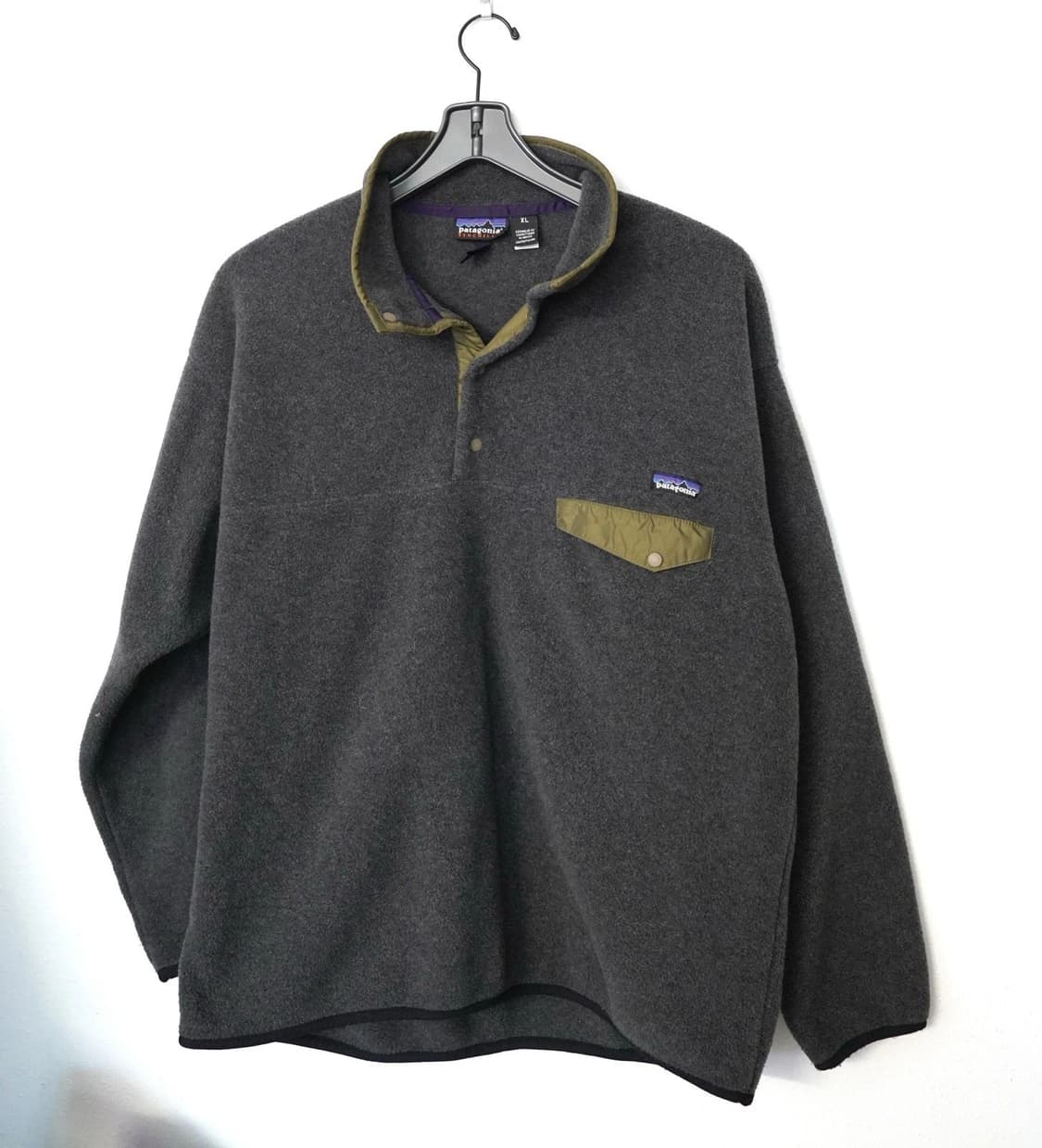 10s 파타고니아 신칠라 스냅-T 차콜/올리브 멕시코 상품이미지1