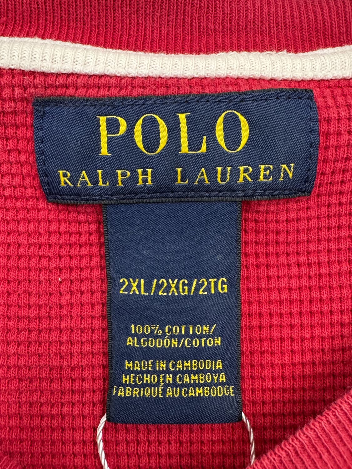 폴로 랄프로렌 워시드 레드 롱슬리브 상품이미지5