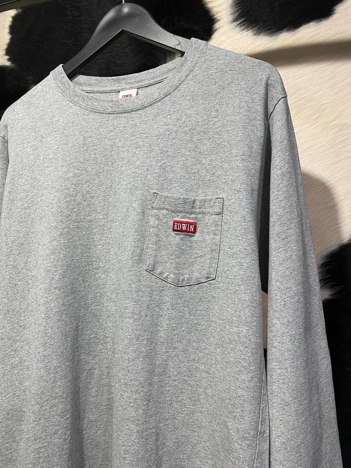 Edwin 로고 패치 그레이 롱슬리브 상품이미지3