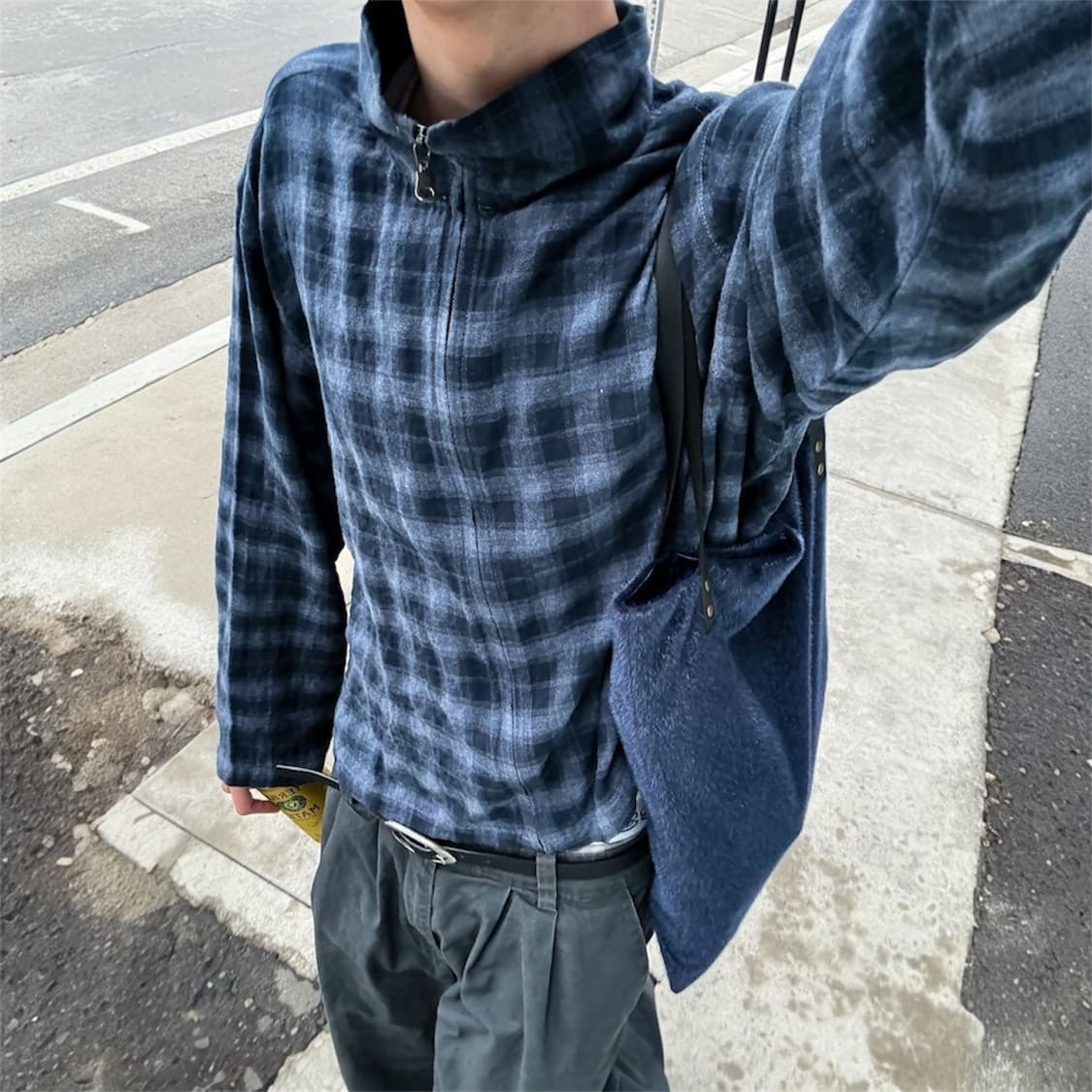 자라 ZIP-UP PLAID SHIRT 자켓 상품이미지1