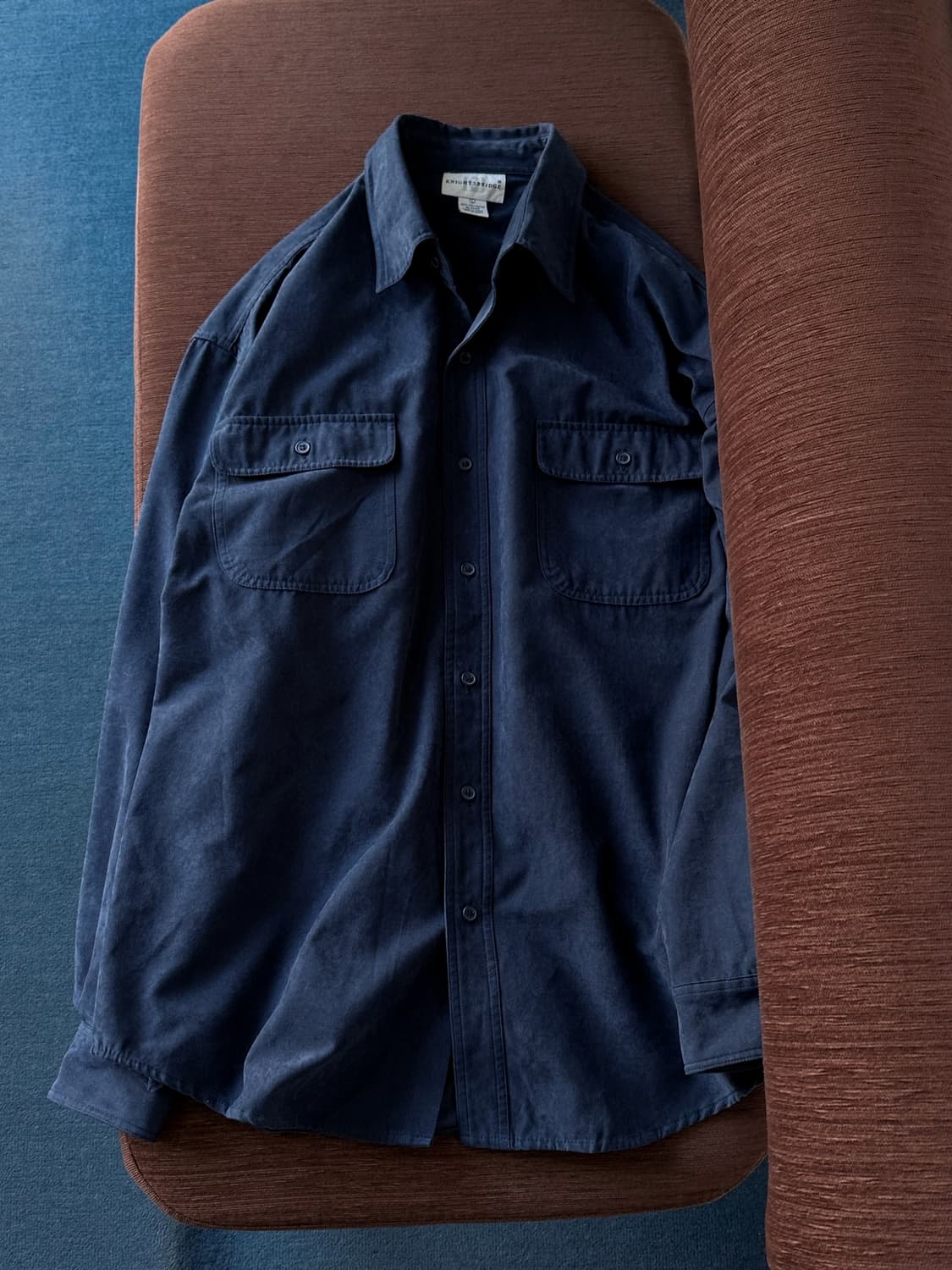 Fake suede fabric L/S shirt 상품이미지4