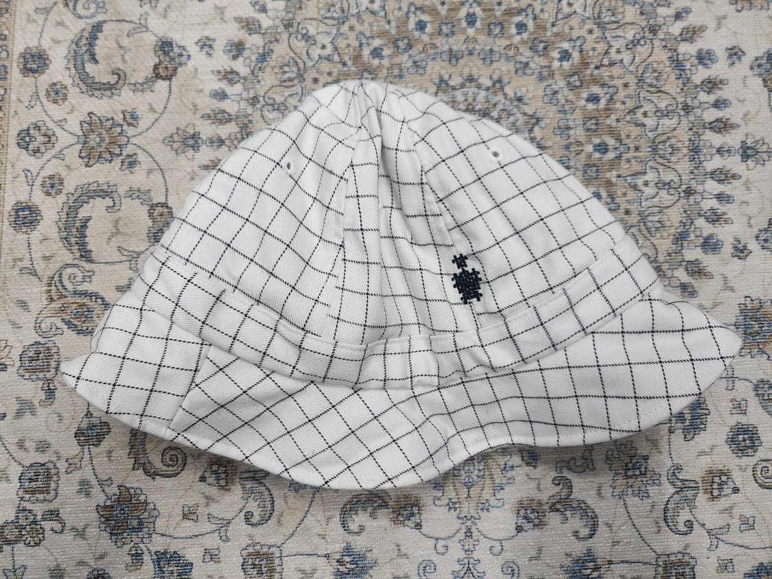 ZANIMAL 화이트 체크 무늬 벙거지 상품이미지1