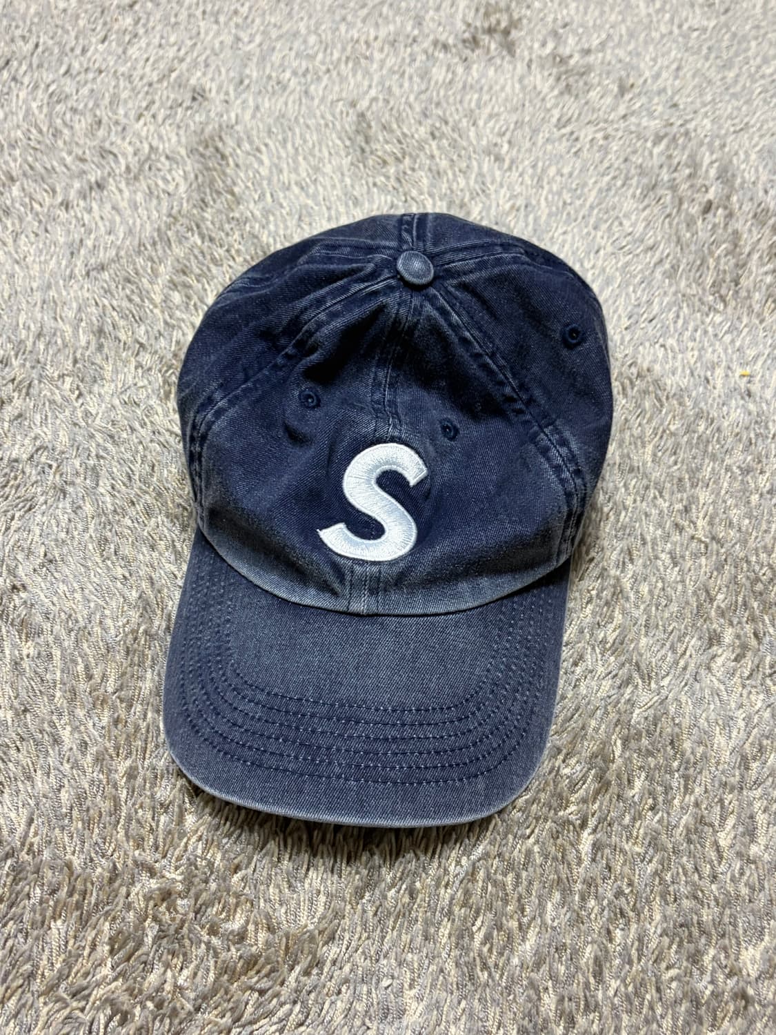 슈프림 피그먼트 S 로고 6패널 네이비 캡 모자 상품이미지2