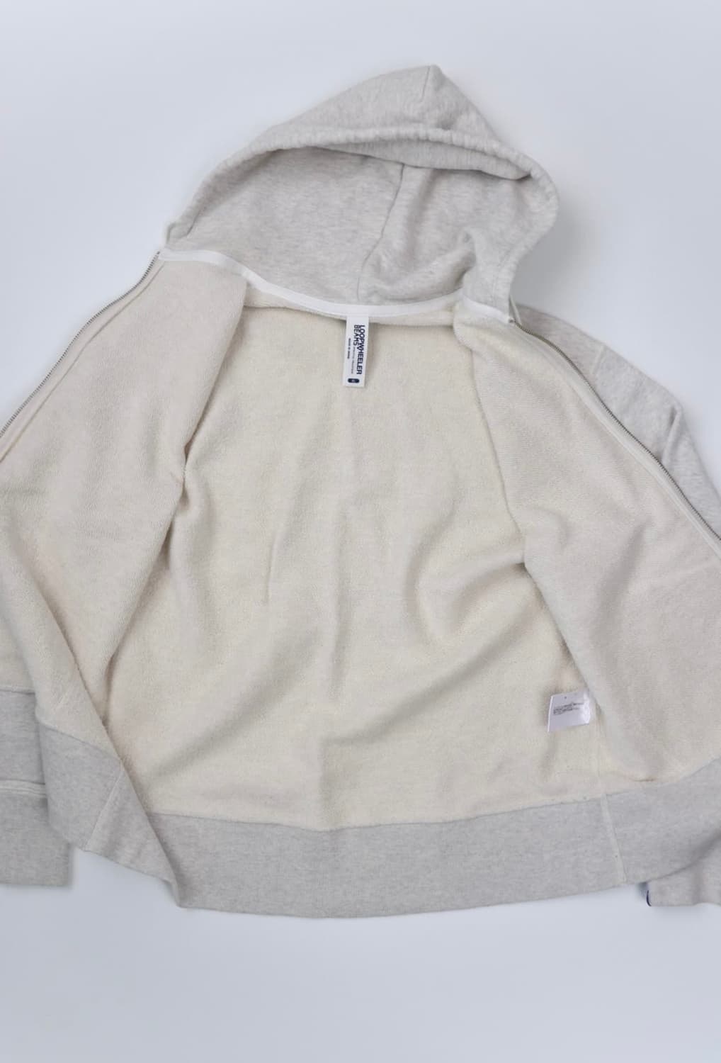 LoopwheelerxBeams+ 슬림핏 스웻 후디집업 상품이미지5